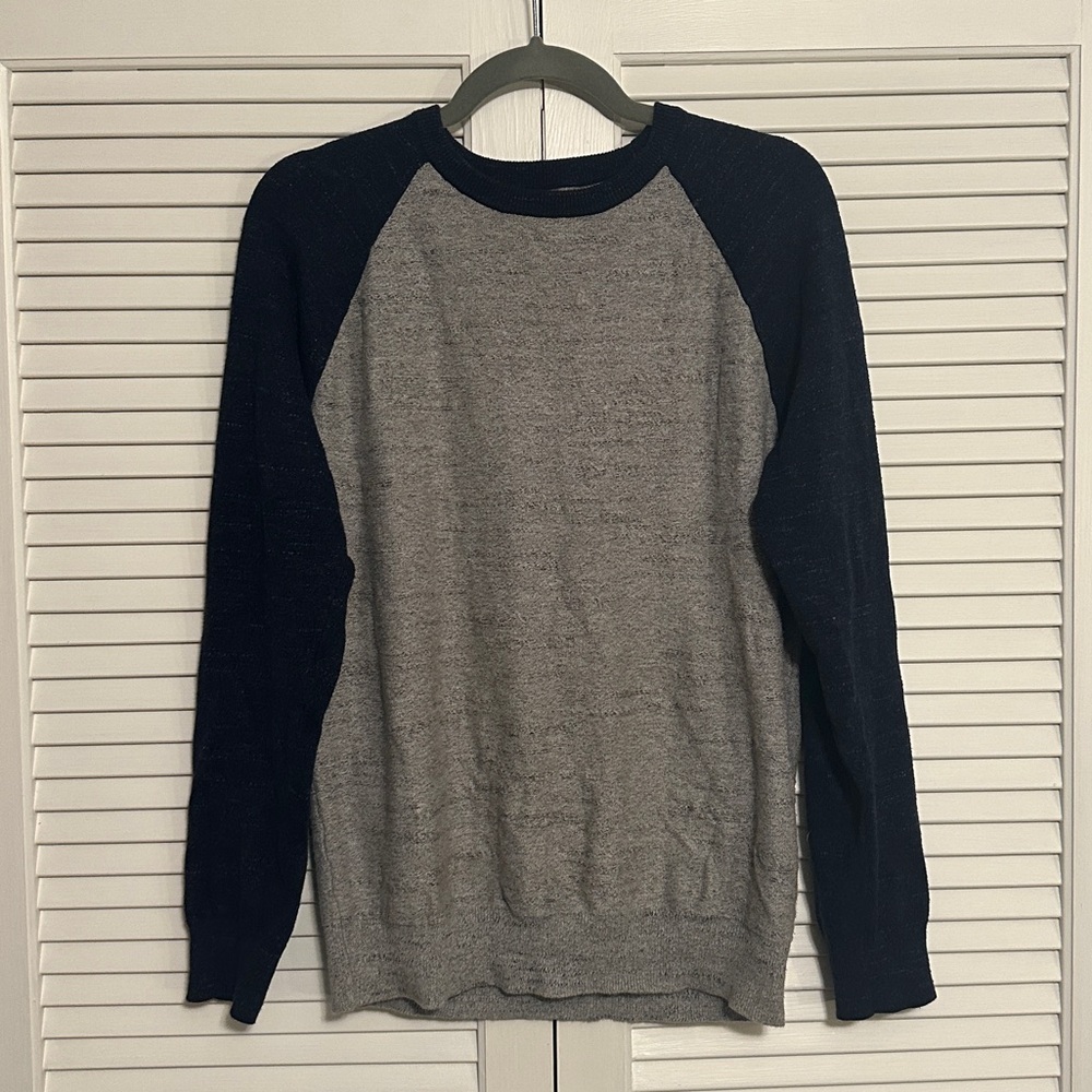 J. Crew Raglan Budded Baseball Crewneck Sweater - Men’s Small